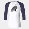 Ladies' Baby Rib Three-QuarterSleeve Contrast Raglan T-Shirt Thumbnail