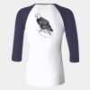 Ladies' Baby Rib Three-QuarterSleeve Contrast Raglan T-Shirt Thumbnail