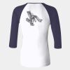 Ladies' Baby Rib Three-QuarterSleeve Contrast Raglan T-Shirt Thumbnail