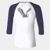 Ladies' Baby Rib Three-QuarterSleeve Contrast Raglan T-Shirt Thumbnail