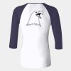 Ladies' Baby Rib Three-QuarterSleeve Contrast Raglan T-Shirt Thumbnail