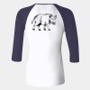 Ladies' Baby Rib Three-QuarterSleeve Contrast Raglan T-Shirt Thumbnail