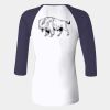 Ladies' Baby Rib Three-QuarterSleeve Contrast Raglan T-Shirt Thumbnail