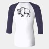 Ladies' Baby Rib Three-QuarterSleeve Contrast Raglan T-Shirt Thumbnail