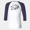 Ladies' Baby Rib Three-QuarterSleeve Contrast Raglan T-Shirt Thumbnail