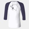 Ladies' Baby Rib Three-QuarterSleeve Contrast Raglan T-Shirt Thumbnail