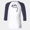 Ladies' Baby Rib Three-QuarterSleeve Contrast Raglan T-Shirt Thumbnail