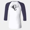 Ladies' Baby Rib Three-QuarterSleeve Contrast Raglan T-Shirt Thumbnail