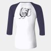 Ladies' Baby Rib Three-QuarterSleeve Contrast Raglan T-Shirt Thumbnail