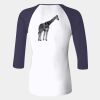 Ladies' Baby Rib Three-QuarterSleeve Contrast Raglan T-Shirt Thumbnail