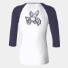 Ladies' Baby Rib Three-QuarterSleeve Contrast Raglan T-Shirt Thumbnail