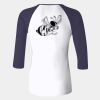 Ladies' Baby Rib Three-QuarterSleeve Contrast Raglan T-Shirt Thumbnail