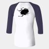 Ladies' Baby Rib Three-QuarterSleeve Contrast Raglan T-Shirt Thumbnail