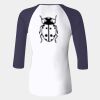 Ladies' Baby Rib Three-QuarterSleeve Contrast Raglan T-Shirt Thumbnail