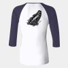 Ladies' Baby Rib Three-QuarterSleeve Contrast Raglan T-Shirt Thumbnail