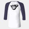 Ladies' Baby Rib Three-QuarterSleeve Contrast Raglan T-Shirt Thumbnail