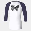 Ladies' Baby Rib Three-QuarterSleeve Contrast Raglan T-Shirt Thumbnail