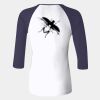 Ladies' Baby Rib Three-QuarterSleeve Contrast Raglan T-Shirt Thumbnail