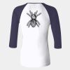 Ladies' Baby Rib Three-QuarterSleeve Contrast Raglan T-Shirt Thumbnail