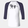 Ladies' Baby Rib Three-QuarterSleeve Contrast Raglan T-Shirt Thumbnail