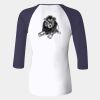 Ladies' Baby Rib Three-QuarterSleeve Contrast Raglan T-Shirt Thumbnail