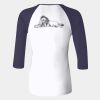 Ladies' Baby Rib Three-QuarterSleeve Contrast Raglan T-Shirt Thumbnail