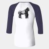 Ladies' Baby Rib Three-QuarterSleeve Contrast Raglan T-Shirt Thumbnail