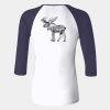 Ladies' Baby Rib Three-QuarterSleeve Contrast Raglan T-Shirt Thumbnail