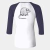 Ladies' Baby Rib Three-QuarterSleeve Contrast Raglan T-Shirt Thumbnail