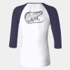 Ladies' Baby Rib Three-QuarterSleeve Contrast Raglan T-Shirt Thumbnail