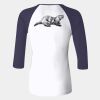 Ladies' Baby Rib Three-QuarterSleeve Contrast Raglan T-Shirt Thumbnail