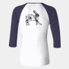 Ladies' Baby Rib Three-QuarterSleeve Contrast Raglan T-Shirt Thumbnail