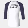 Ladies' Baby Rib Three-QuarterSleeve Contrast Raglan T-Shirt Thumbnail