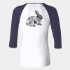 Ladies' Baby Rib Three-QuarterSleeve Contrast Raglan T-Shirt Thumbnail