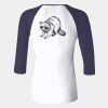 Ladies' Baby Rib Three-QuarterSleeve Contrast Raglan T-Shirt Thumbnail