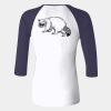 Ladies' Baby Rib Three-QuarterSleeve Contrast Raglan T-Shirt Thumbnail