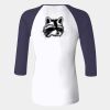 Ladies' Baby Rib Three-QuarterSleeve Contrast Raglan T-Shirt Thumbnail