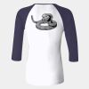 Ladies' Baby Rib Three-QuarterSleeve Contrast Raglan T-Shirt Thumbnail