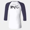 Ladies' Baby Rib Three-QuarterSleeve Contrast Raglan T-Shirt Thumbnail