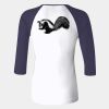 Ladies' Baby Rib Three-QuarterSleeve Contrast Raglan T-Shirt Thumbnail