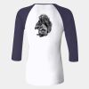 Ladies' Baby Rib Three-QuarterSleeve Contrast Raglan T-Shirt Thumbnail