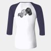 Ladies' Baby Rib Three-QuarterSleeve Contrast Raglan T-Shirt Thumbnail