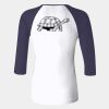 Ladies' Baby Rib Three-QuarterSleeve Contrast Raglan T-Shirt Thumbnail