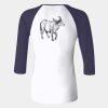 Ladies' Baby Rib Three-QuarterSleeve Contrast Raglan T-Shirt Thumbnail