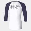 Ladies' Baby Rib Three-QuarterSleeve Contrast Raglan T-Shirt Thumbnail