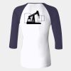 Ladies' Baby Rib Three-QuarterSleeve Contrast Raglan T-Shirt Thumbnail