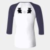 Ladies' Baby Rib Three-QuarterSleeve Contrast Raglan T-Shirt Thumbnail