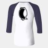 Ladies' Baby Rib Three-QuarterSleeve Contrast Raglan T-Shirt Thumbnail