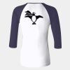 Ladies' Baby Rib Three-QuarterSleeve Contrast Raglan T-Shirt Thumbnail