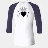 Ladies' Baby Rib Three-QuarterSleeve Contrast Raglan T-Shirt Thumbnail